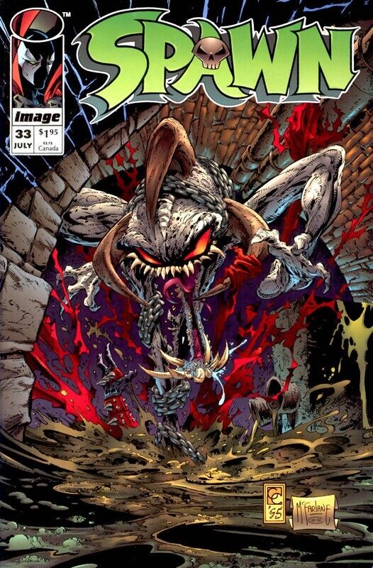 Spawn # 33 Image Comic Book Todd McFarlane Angela Clown 19 LP7