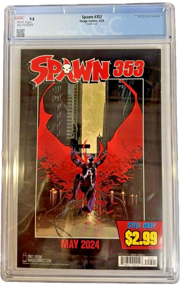 Spawn #352 Tomaselli Variant McFarlane CGC 9.8 NM/M Wow