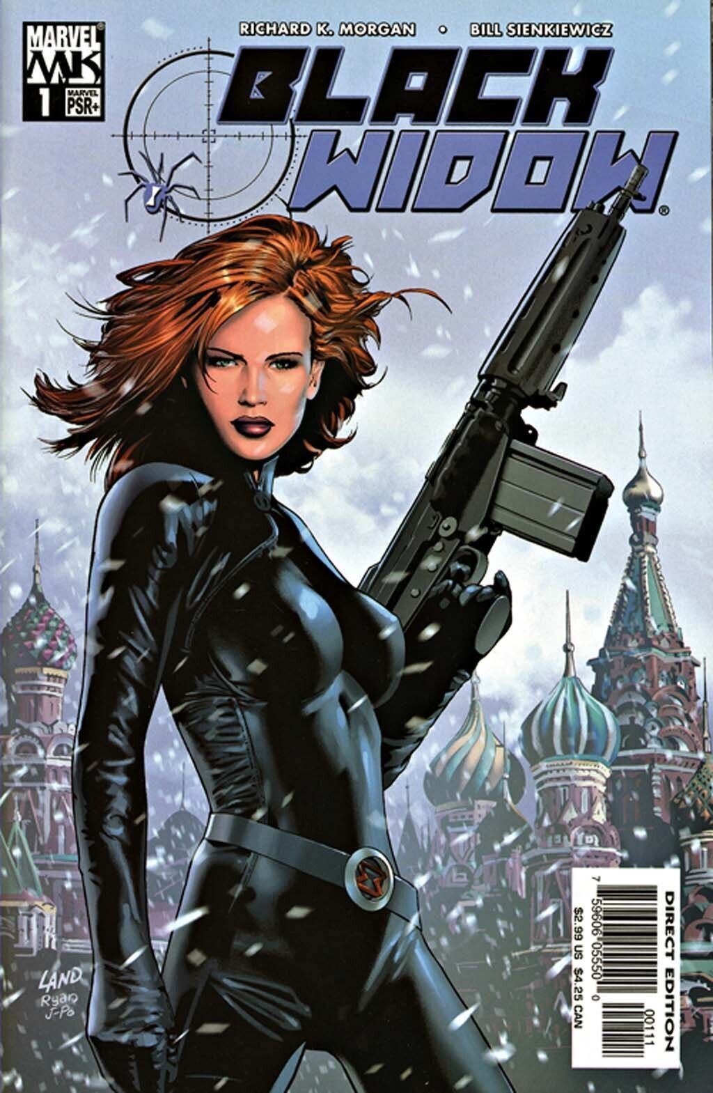 BLACK WIDOW #1 MARVEL KNIGHTS 2004 Comic: Greg Land Cover