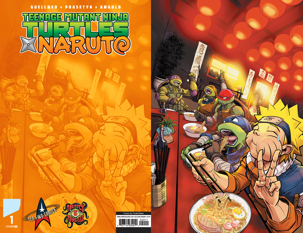 TEENAGE MUTANT NINJA TURTLES X NARUTO #1 Todd Beats Variant SAN FRANCISCO FAN EXPO EXCLUSIVE