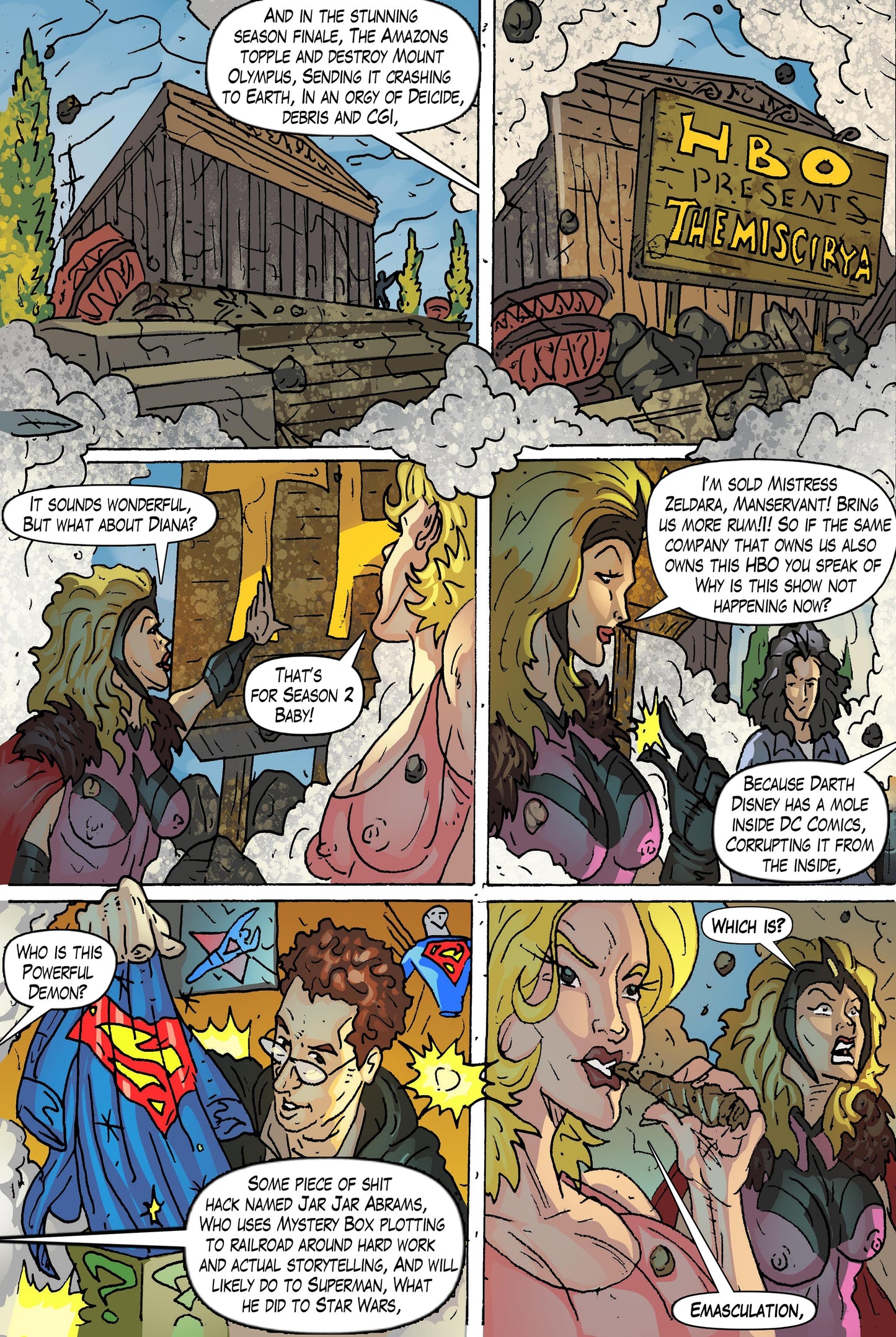 Zeldara: The Mistress of Mars #5 – Digital Download | Sparkles the Crispy Dream Wizard & Lynda Carter Wonder Woman Mature Full-Color Comic