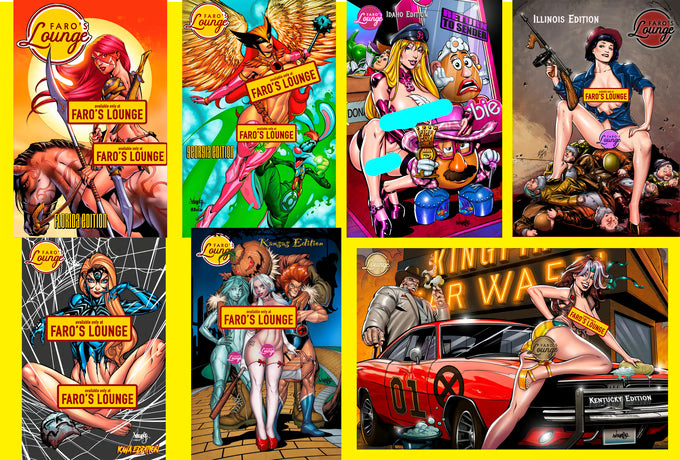 American Safari Sketchbook: Arizona Edition – Zeldara vs. Rachel Rain Pinup Art by Faro Kane
