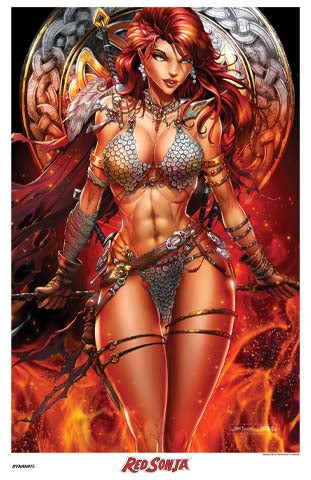 Red Sonja - Axe Art Print