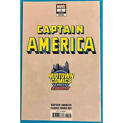 Captain America #1 R  John Tyler Christopher Midtown Comics (KEY)