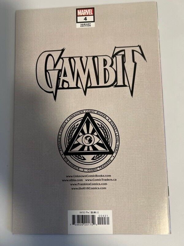 🔥✖️ GAMBIT #4 TONY DANIEL Unknown 616 Comics Trade Dress Variant ROGUE