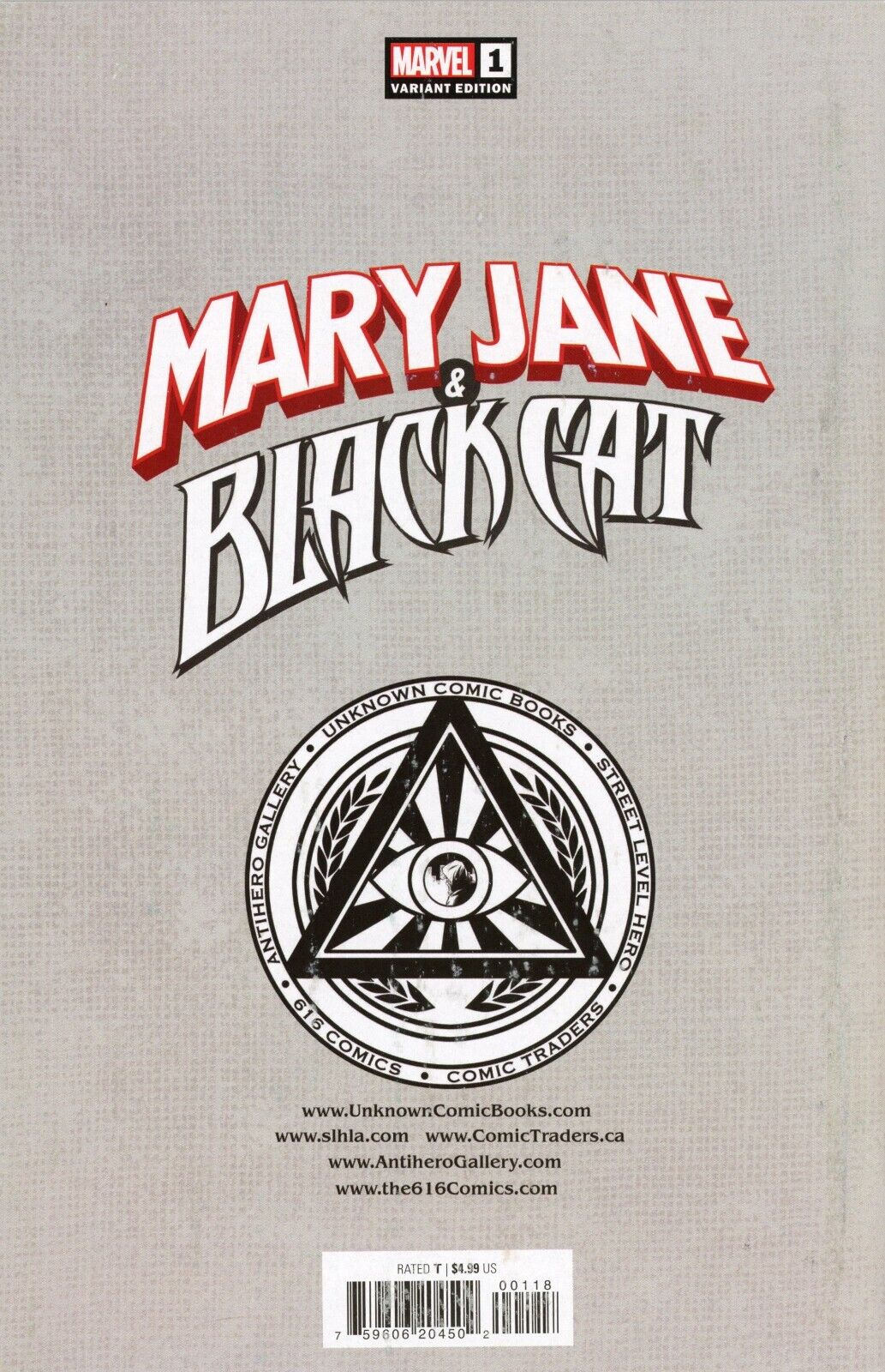 MARY JANE & BLACK CAT #1 (JAY ANACLETO EXCLUSIVE VIRGIN VARIANT) COMIC