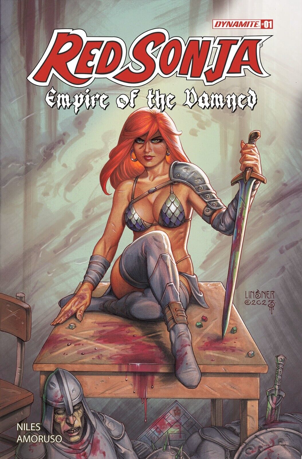 Red Sonja: Empire of the Damned #1J  Dynamite | 1:10 Variant Linsner Foil