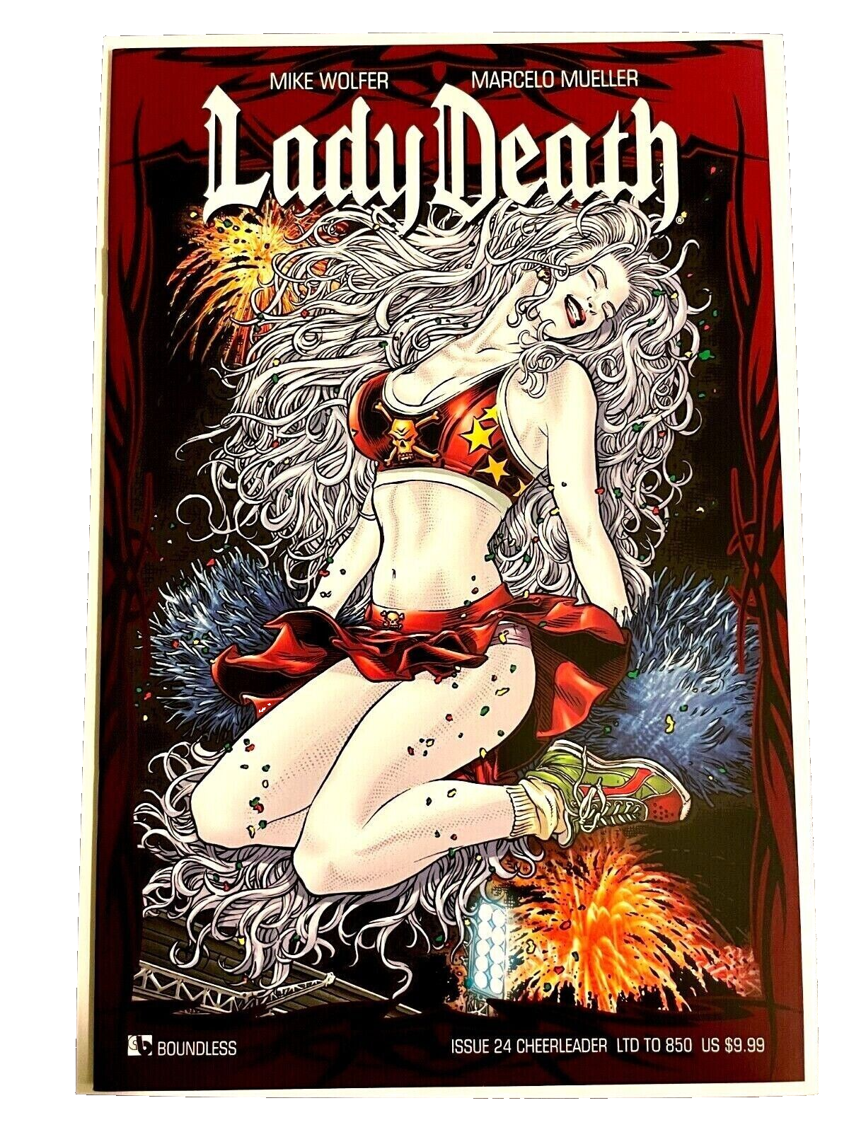 LADY DEATH #24 CHEERLEADER JUAN JOSE BOUNDLESS EXCLUSIVE LTD 850 NM+