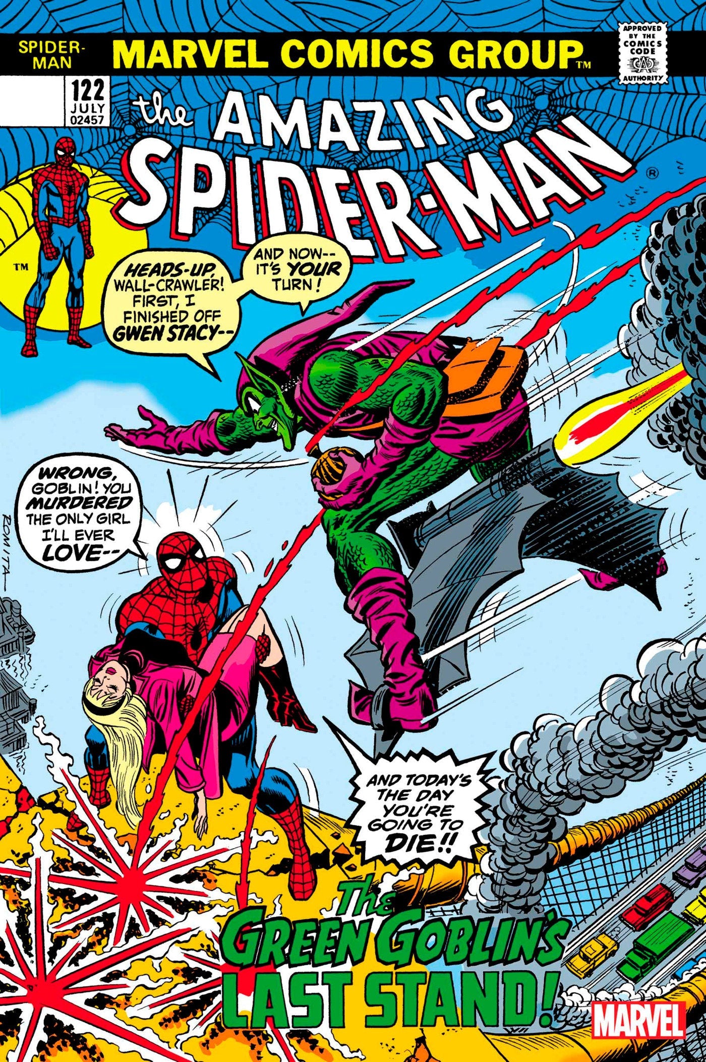 [Foil] Amazing Spider-Man #122 Facsimile Edition Unknown Comics John Romita Exclusive Var  (06/28/2023)
