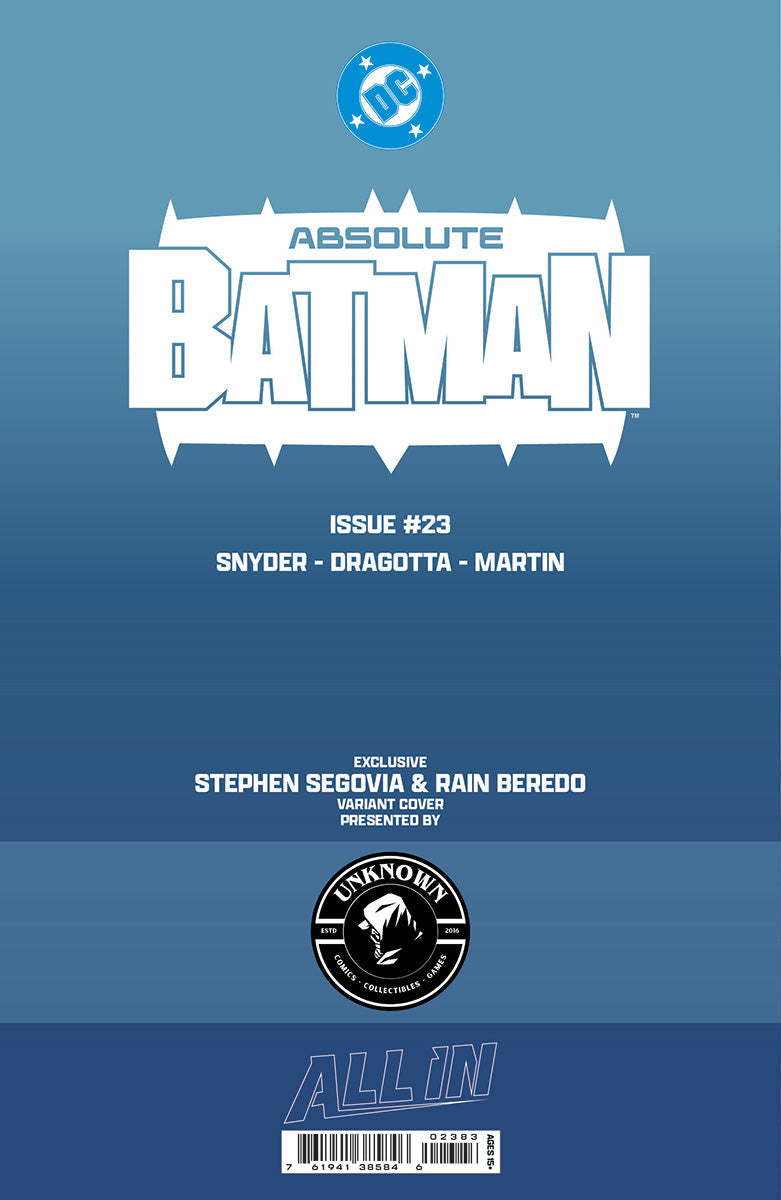 ABSOLUTE BATMAN #23 STEPHEN SEGOVIA EXCLUSIVE VAR (08/12/2026)