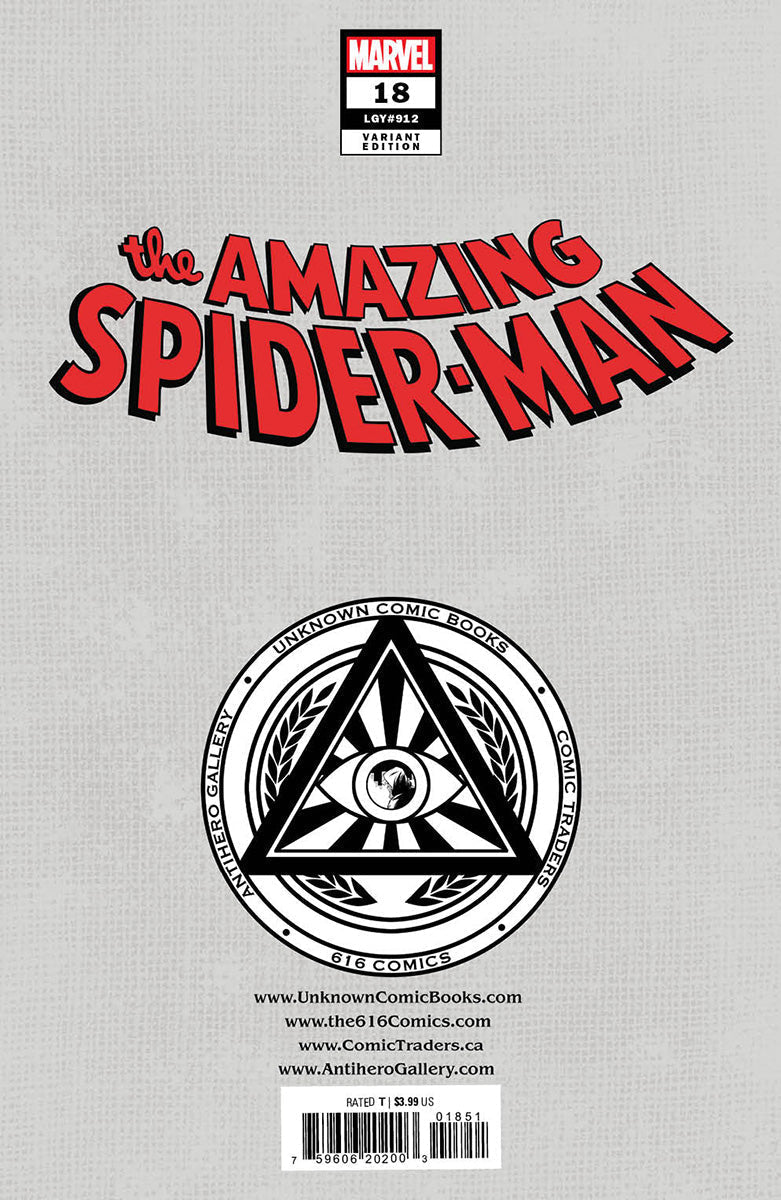 Amazing Spider-Man #18 [Dwb] Unknown Comics Sabine Rich Exclusive Virgin Var (01/25/2023)
