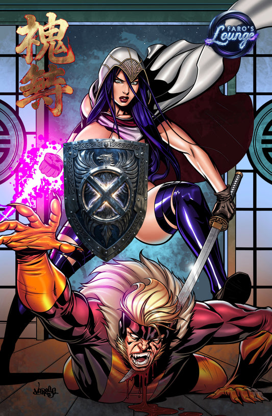 Assassin's Greed – Geisha Boots LTD #33 Yakuza Cover | Psylocke & Sabretooth Pink Ink Art