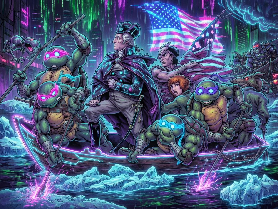 Turtles & George Pack – Digital Download | TMNT 1776 Recolor Variants Collection