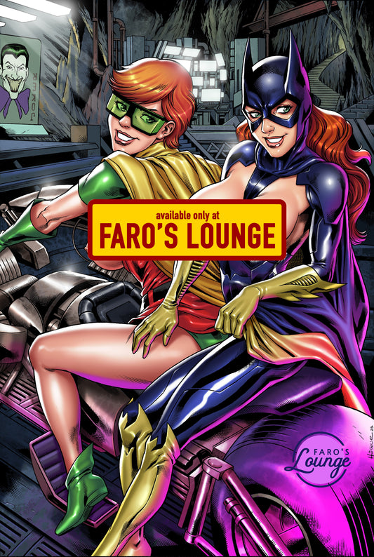 Batgirl & Robin – Dark Knight Returns Dystopian Sui-Cycle Mature Full-Color 11×17 Poster Print