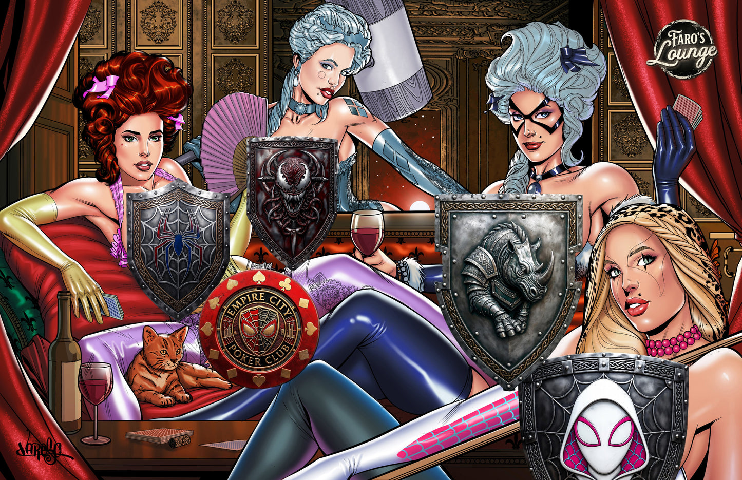 ARACNAPHORIA #1 – Spider-House 4 LTD 69 | MJ, Sable, Felicia & Gwen at the Empire City Poker Club