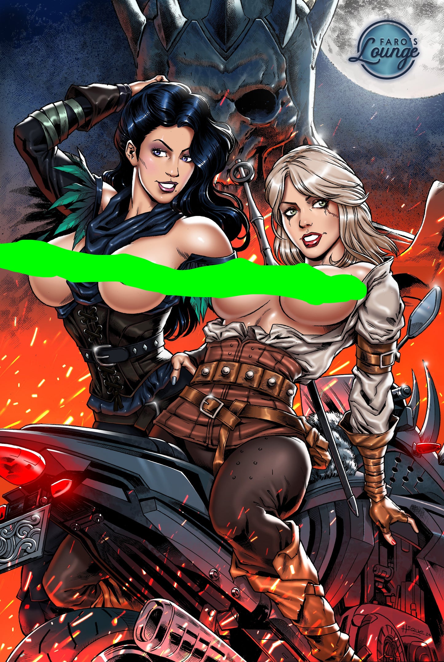 Ciri & Yennefer – Witcher Sui-Cycle Chopper Poster | Faro's Lounge