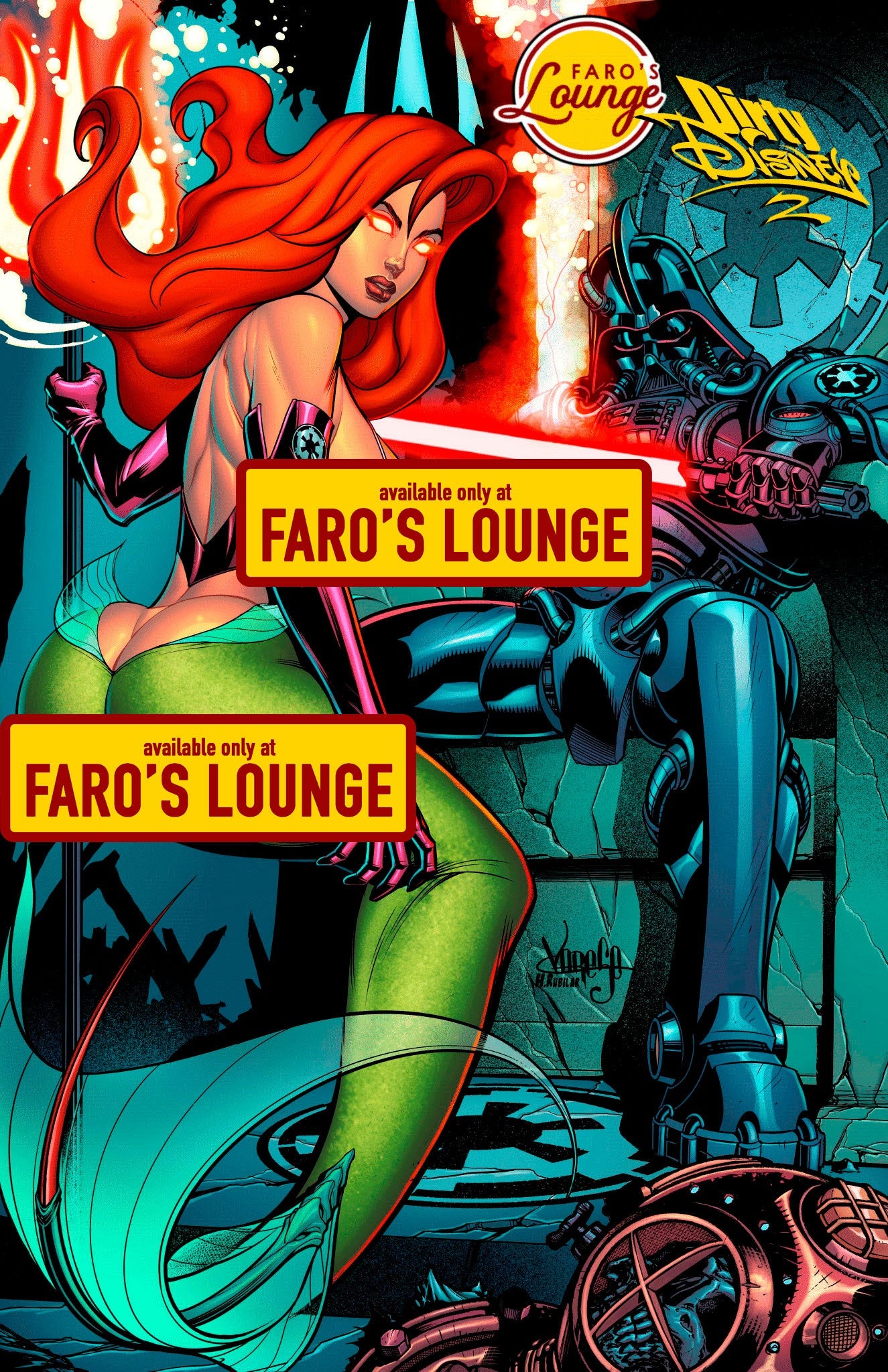 Dirty Disney #2 — Ariel & Aqua-Vader Blank Cover Commissions Collection
