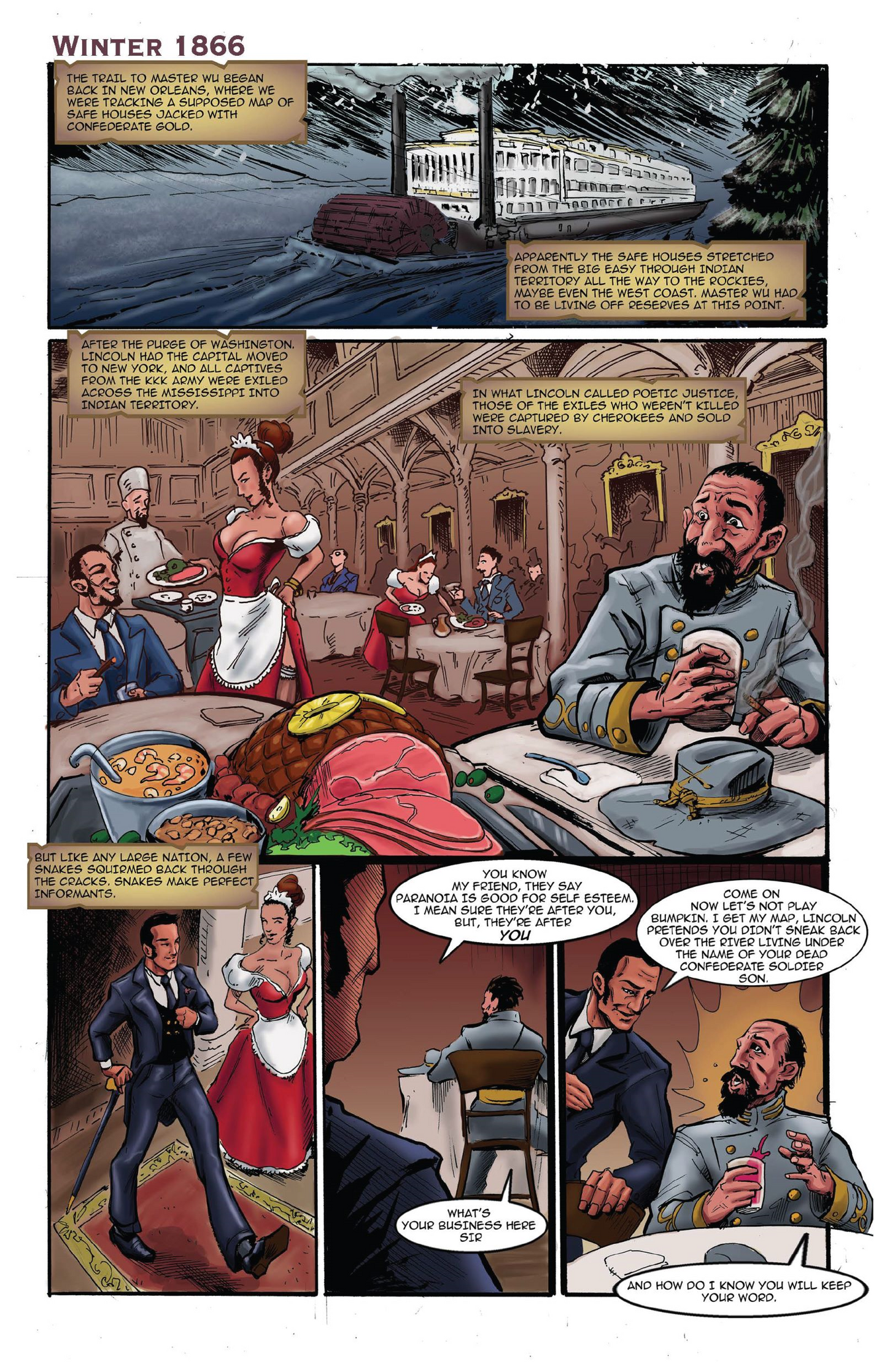 Faro: Book 4 – Digital Download | Miss Marigold & Abraham Lincoln in Amsterdam Mature Alt-History Graphic Novel