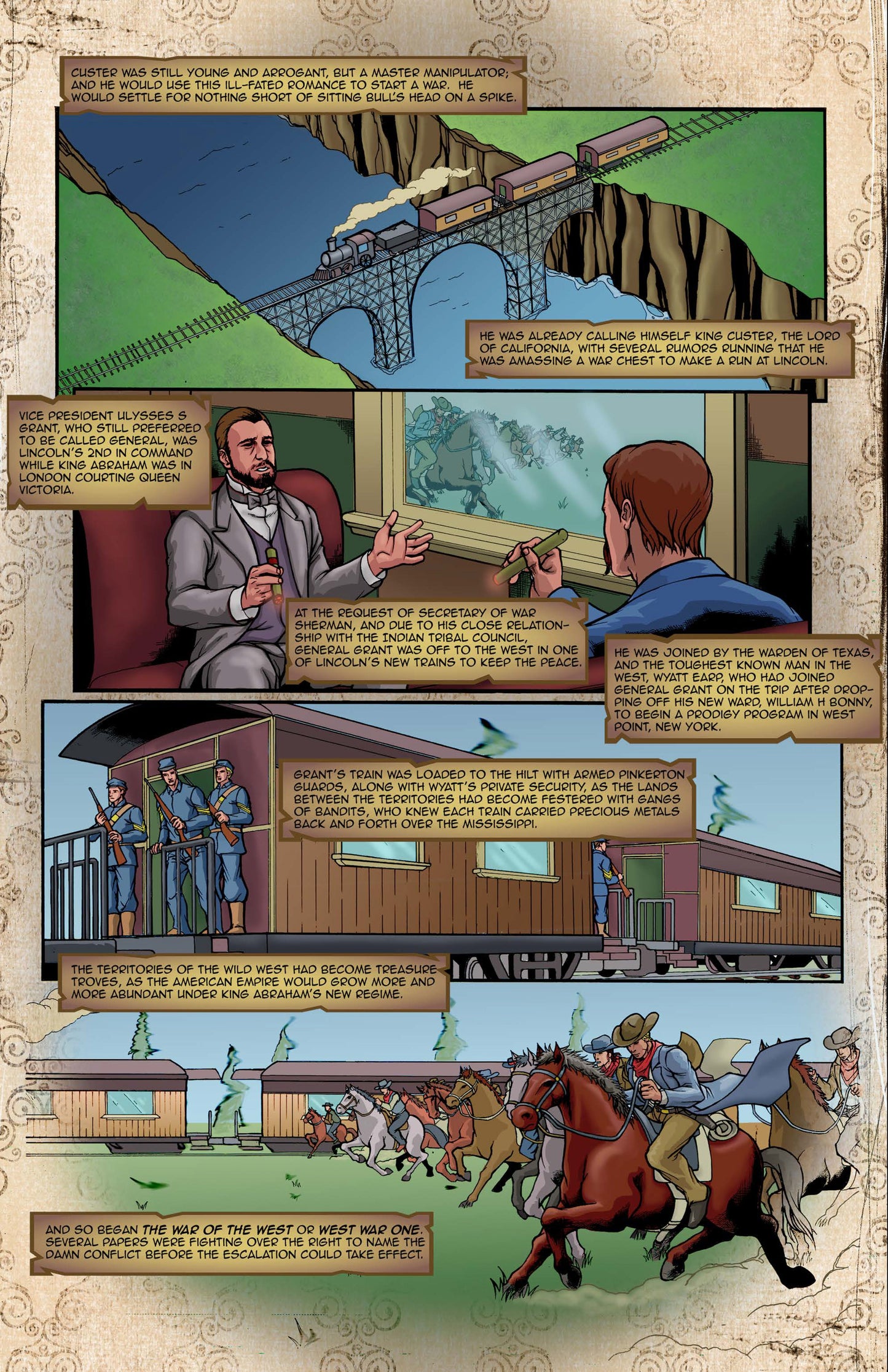 Faro: Book 5 – Digital Download | Ghost Raider & Abraham Lincoln Wild West Civil War Mature Alt-History Graphic Novel