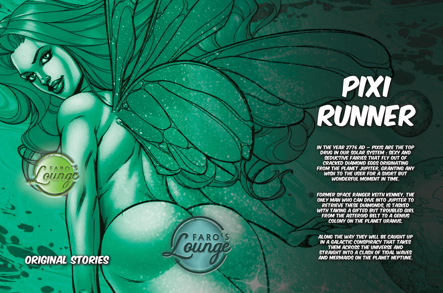 Pixi Runner #3 – Tamberain the Mermaid | Mature Sci-Fi Comic | Faro's Lounge