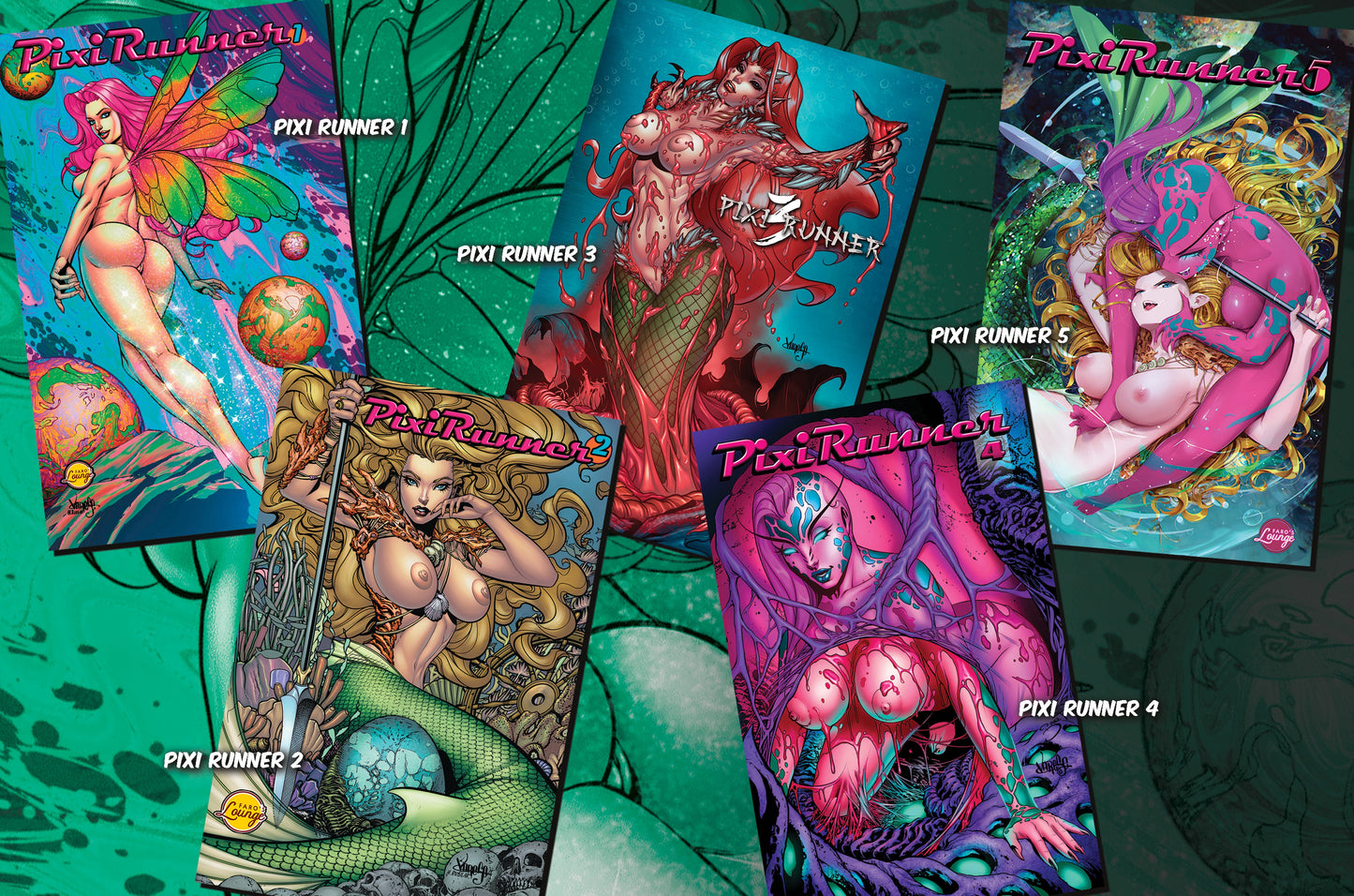 Pixi Runner #5 – Alpha Centurion LXC vs. Mermaid Princess Cassia'Pea | Mature Sci-Fi Comic | Faro's Lounge