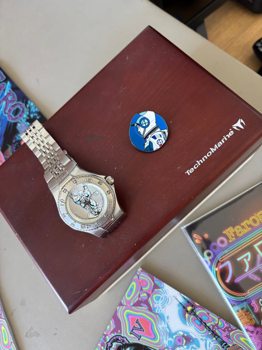 Silver Surfer Technomarine Stainless Steel Watch – Limited Edition 90s Marvel Collection | Faro's Lounge