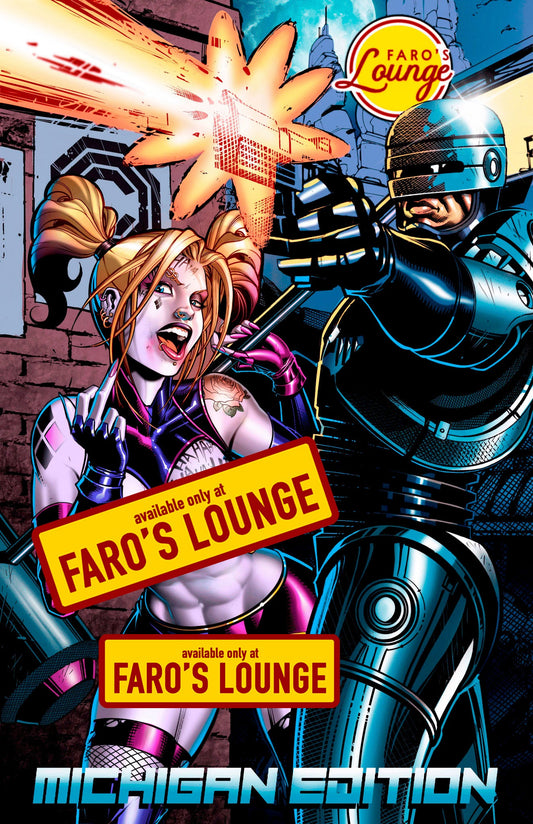 American Safari Sketchbook – Harley Quinn & Robocop | Michigan Edition | Faro's Lounge
