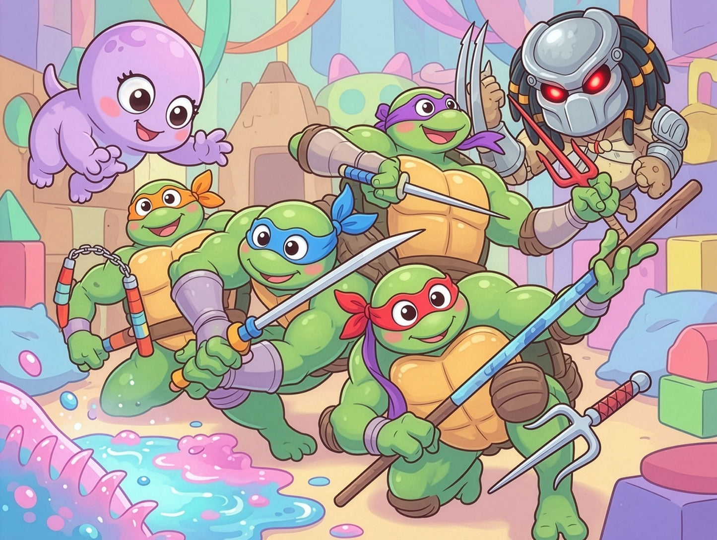 TMNT Generations – Digital Download | Teenage Mutant Ninja Turtles vs Aliens & Predator Art Collection