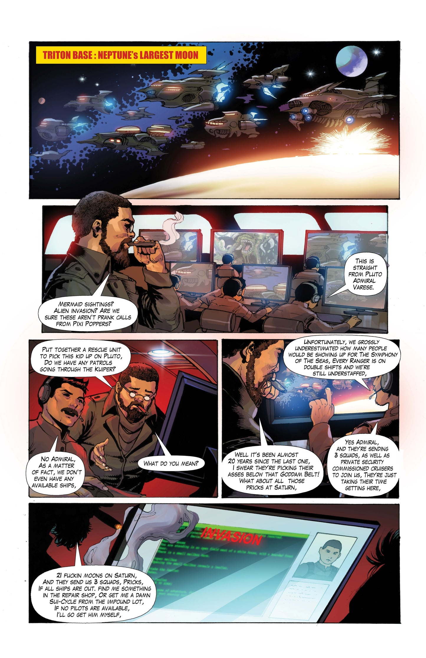 Pixi Runner #3 – Digital Download | Tamberain the Mermaid & IO Volcano Moon Mature Full-Color Sci-Fi Comic