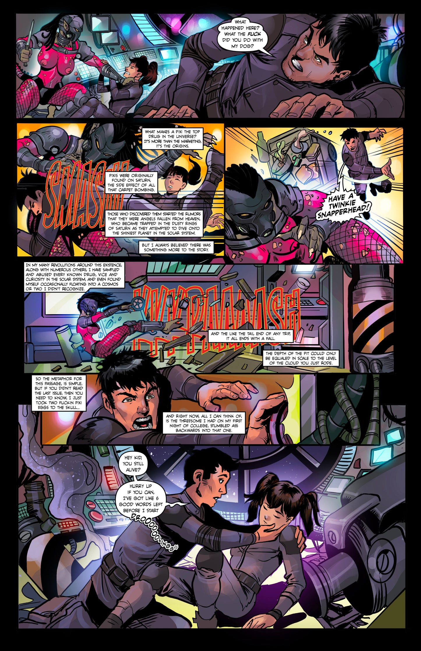 Pixi Runner #6 – Digital Download | Mermaid Ménage à Trois & Lap Dance Cover Mature Full-Color Sci-Fi Comic