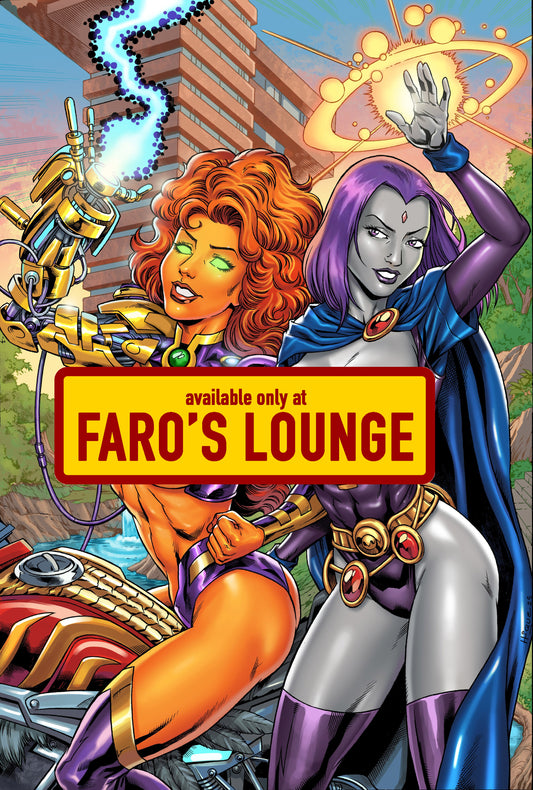 Raven & Starfire – Teen Titans Titan-Cycle Poster | Faro's Lounge