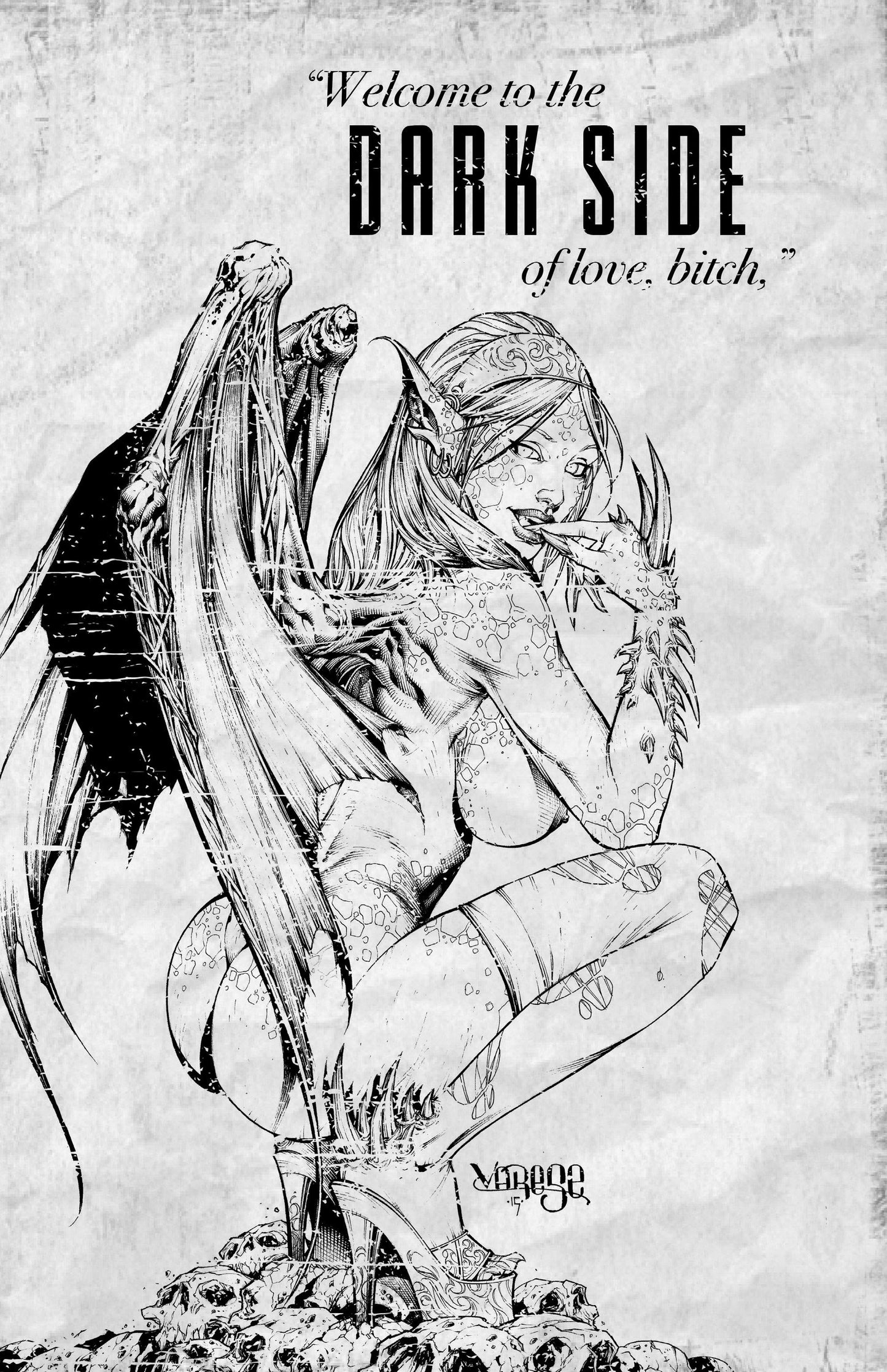 Anti-Valentine's #1 – Jessica Rabbit & Poison Ivy Mashup Pinup Art by Faro Kane