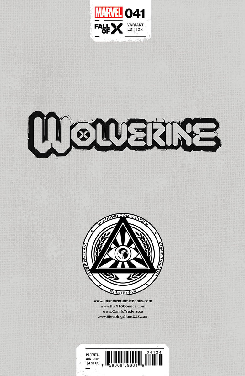 Wolverine #41 Unknown Comics Tyler Kirkham Exclusive Virgin Var (01/10/2024)