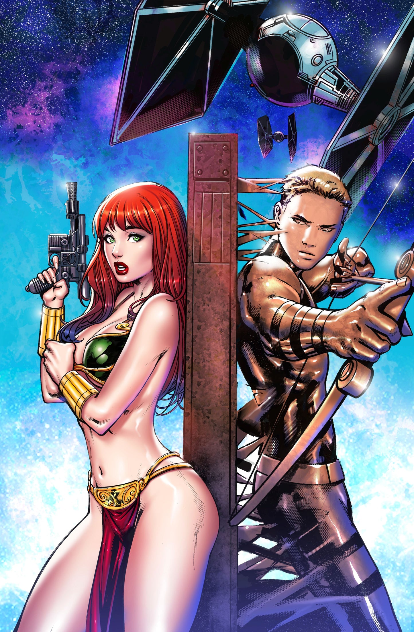 Slave Leia Steel Bikini Spectacular #3 – Dark Diana & Slave Supergirl on the Moebius Chair | Faro's Lounge