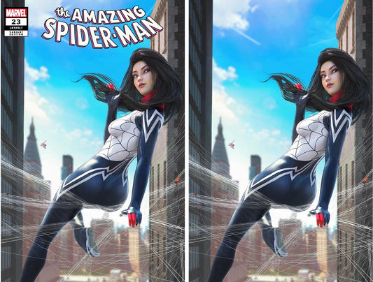AMAZING SPIDER-MAN #23 (TIAGO DA SILVA EXCLUSIVE TRADE/VIRGIN VARIANT SET)(2023)
