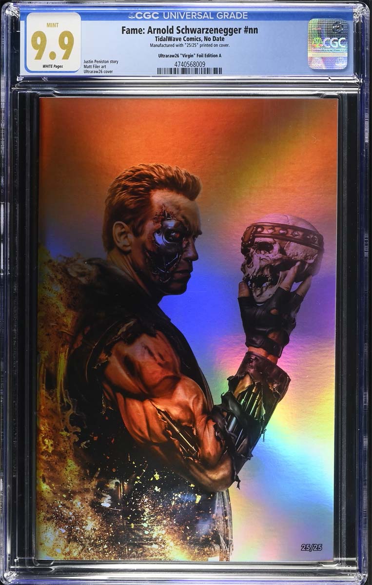 Arnold Schwarzenegger #1 CGC 9.9 Ultraraw26 Secret Foil Variant #25/25