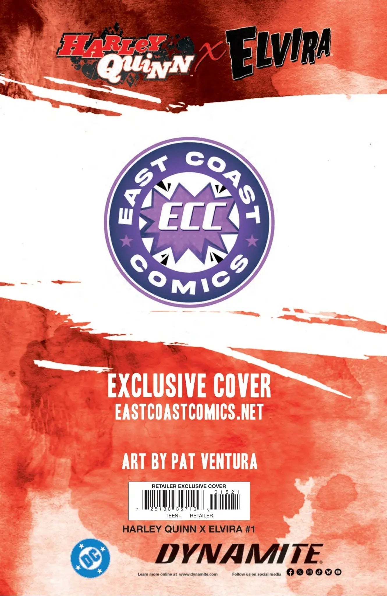 Harley Quinn X Elvira #1 - ECC Exclusive PXVX Fashion Magazine Variant