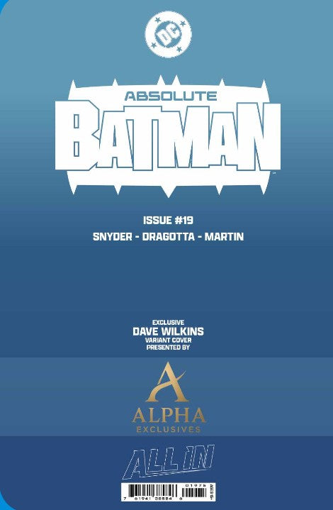 Absolute Batman #19 David Wilkins Alpha Exclusives Pre-order